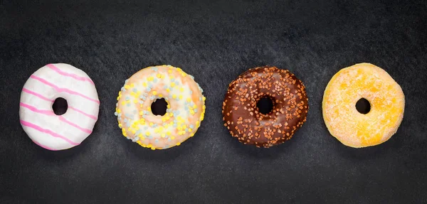 Comida diferente Donut Sobremesa — Fotografia de Stock