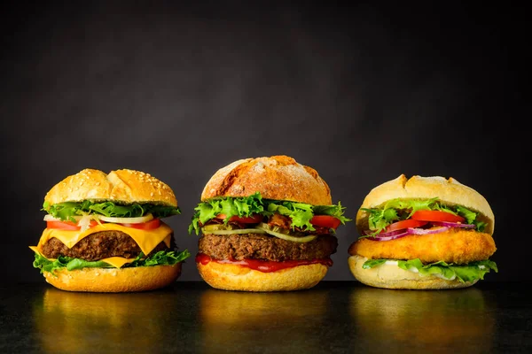 Cheeseburger, Burger and Chickenburger Stock Picture