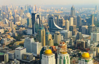 Bangkok, Tayland, büyük bir yükseklikten Asya Merkezi Görünümü