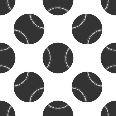 Beyzbol topu simgesini desen beyaz arka plan üzerinde. Vektör çizim