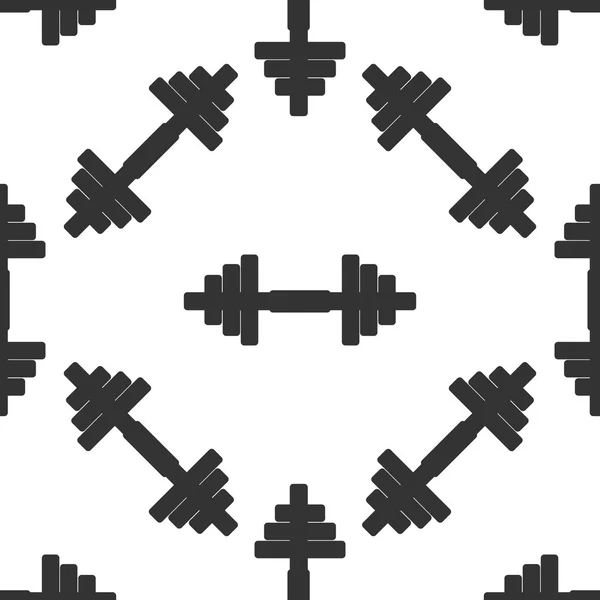 Modèle d'icône d'haltère sur fond blanc. Illustration vectorielle — Image vectorielle