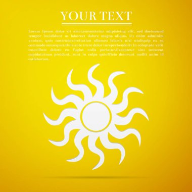 Paz Üye sarı arka plan düz simgesi. Vektör çizim