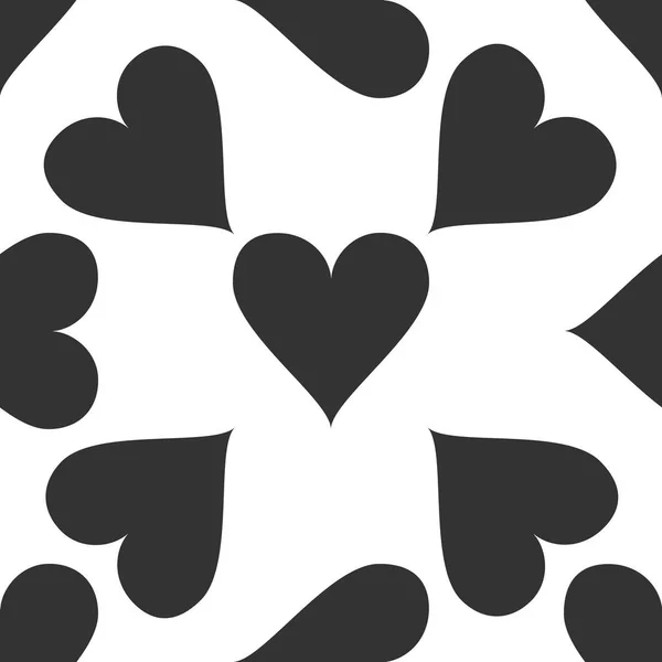 Patrón de icono del corazón sobre fondo blanco. Ilustración vectorial — Vector de stock