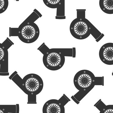 Otomotiv Turbo simgesi desen beyaz arka plan üzerinde. Vektör çizim