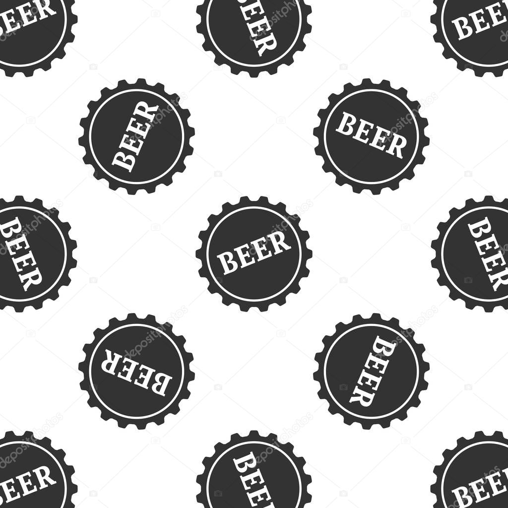 Beer Bottle Cap Icon Pattern On White Background Vector Illustration Premium Vector In Adobe Illustrator Ai Ai Format Encapsulated Postscript Eps Eps Format