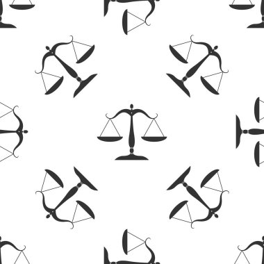 Adalet siluet simge sorunsuz model beyaz arka plan üzerinde ölçekler. Vektör çizim