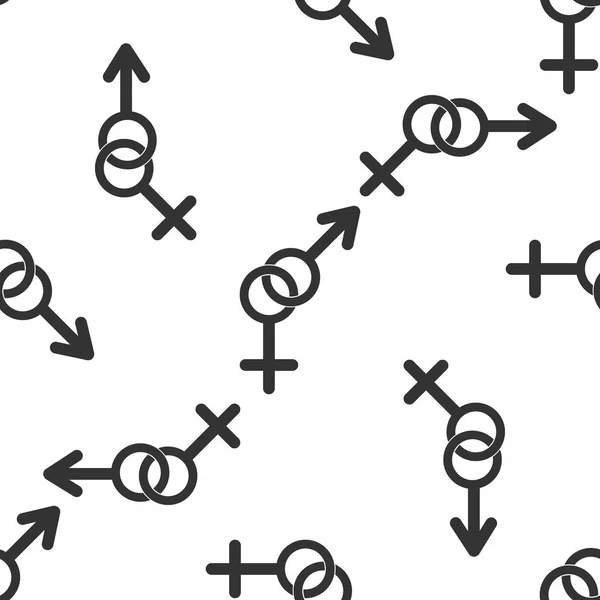 Icono de símbolo de género patrón sin costuras sobre fondo blanco. Ilustración vectorial — Archivo Imágenes Vectoriales