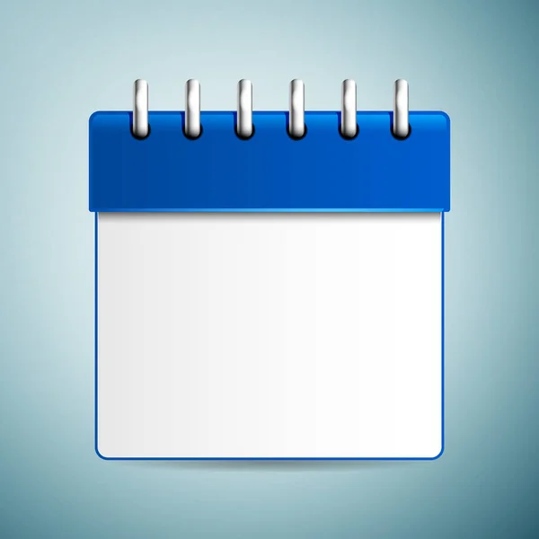 Takvim simgesi üzerinde mavi arka plan izole. Vektör çizim