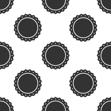 Beyaz arka plan üzerinde Kalite amblemi simgesi seamless modeli. Vektör çizim