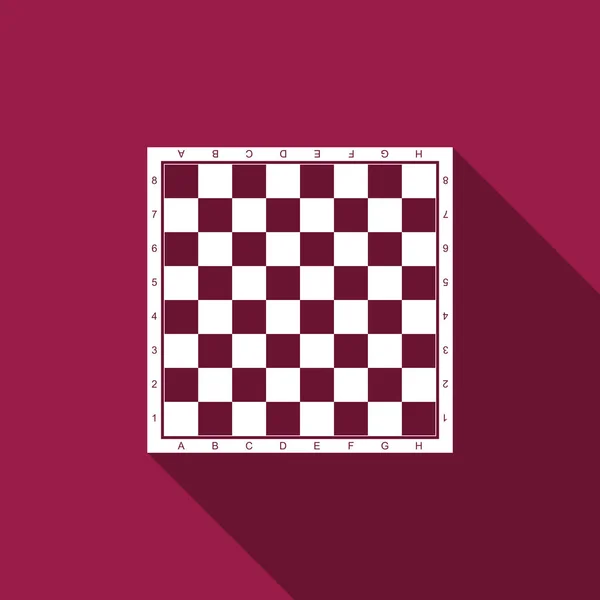 Chess board platt ikonen med långa skugga. Vektorillustration — Stock vektor