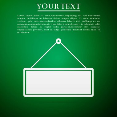 Tabela yeşil arka plan düz simgesi. Vektör çizim