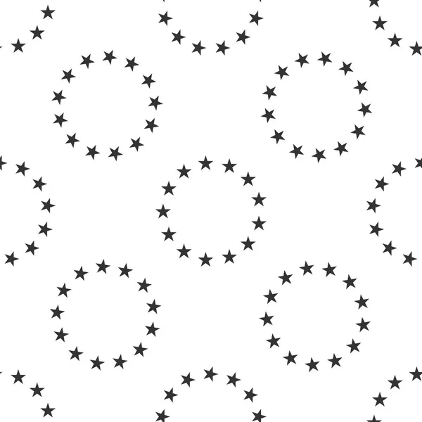 Звезды в круге иконка бесшовный узор на белом фоне. Векторная миграция — стоковый вектор