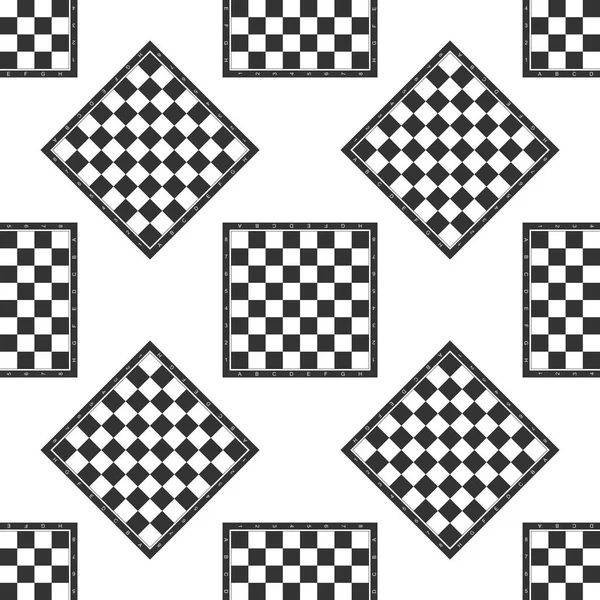 체스 보드 아이콘 원활한 패턴 백색 배경입니다. 벡터 일러스트 레이 션 — 스톡 벡터