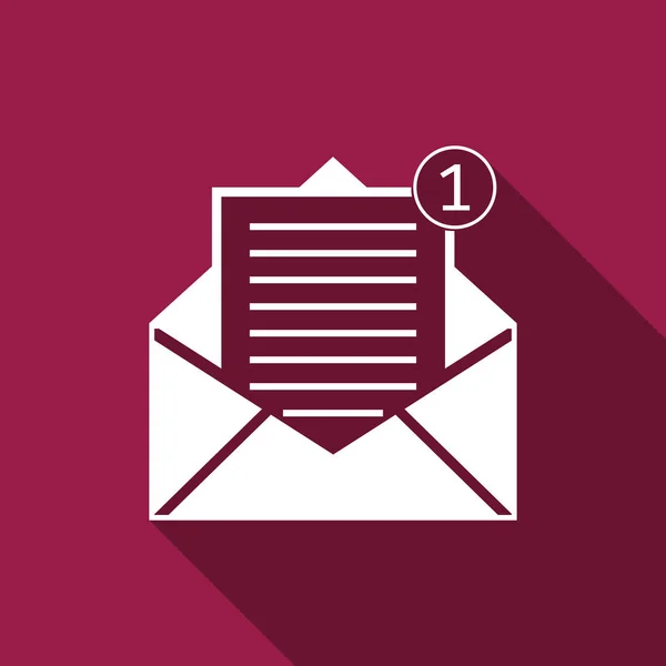 Concepto de mensaje recibido. Nuevo mensaje de correo 