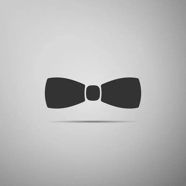 Bow tie icon isolated on grey background. Flat design. Vector Illustration — Stock Vector