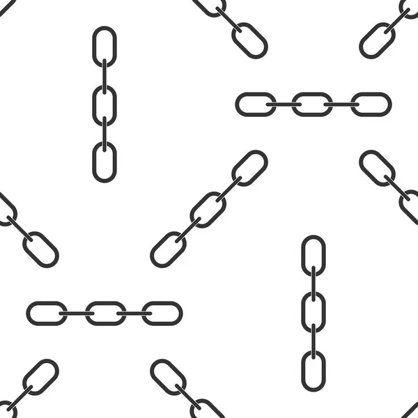 Icono de eslabón de cadena patrón sin costura sobre fondo blanco. Enlace único. Diseño plano. Ilustración vectorial — Vector de stock