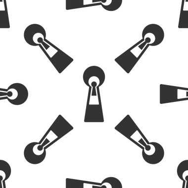 Beyaz arka plan üzerinde anahtar deliği simgesi seamless modeli. Anahtar başarı çözüm, iş kavramı. Anahtar deliği hızlı Bulmaca, gizli, gözetleme, emniyet, güvenlik kavramı. Düz tasarım. Vektör çizim