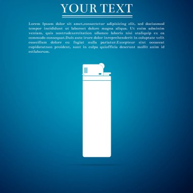 Hafif simgesi üzerinde mavi arka plan izole. Düz tasarım. Vektör çizim