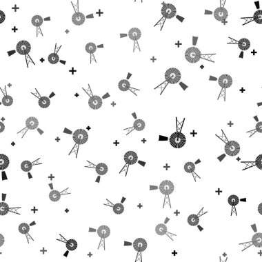 Siyah yel değirmeni simgesi beyaz zeminde izole edilmiş. Vektör İllüstrasyonu