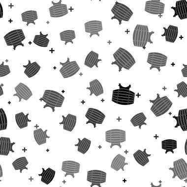 Siyah tahta fıçı beyaz arka planda izole edilmiş ikon üzerinde. Vektör İllüstrasyonu