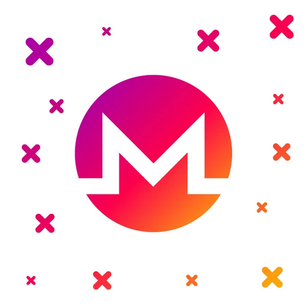 암호화 Monero Xmr 아이콘은 배경에서 분리되었다 물리적 디지털 동전의 Blockchain — 스톡 벡터
