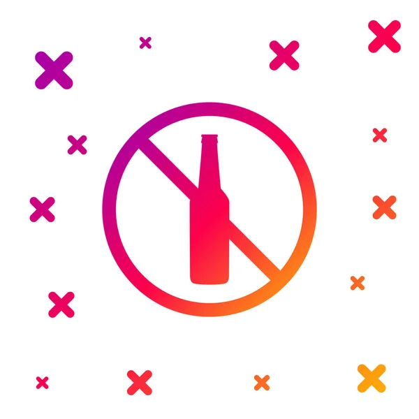 Farbe Kein Alkoholsymbol Isoliert Auf Weißem Hintergrund Alkoholverbot Verbotenes Symbol — Stockvektor