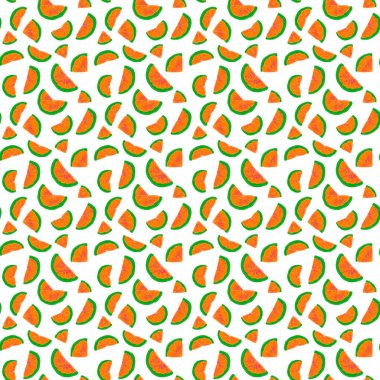 Beyaz üzerinde portakalsız desen.