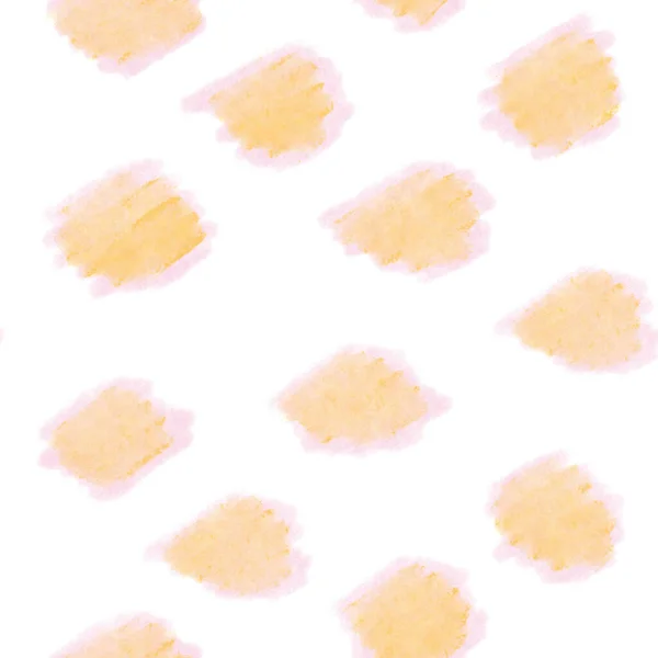 Pinceladas Abstractas Amarillas Rosadas Sobre Blanco —  Fotos de Stock