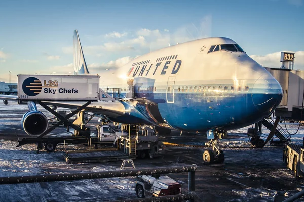 United Airlines 747 — Stok fotoğraf