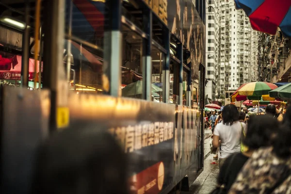 Crowded Hong Kong Street — Stock Photo, Image