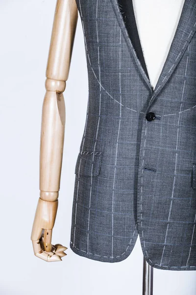Details voor een op maat gesneden pak jasje — Stockfoto