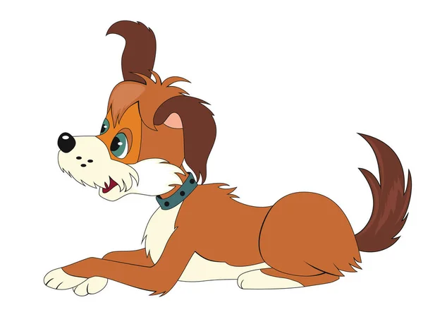 Beyaz bir arka plan üzerinde vektör grafik illüstrasyon kırmızı köpek