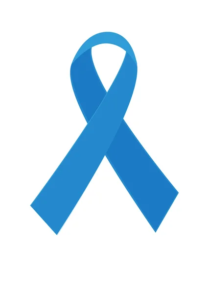 Ilustración vectorial de lucha y prevención de la enfermedad de próstata masculina y el símbolo del cáncer cinta azul, ilustración vectorial — Vector de stock