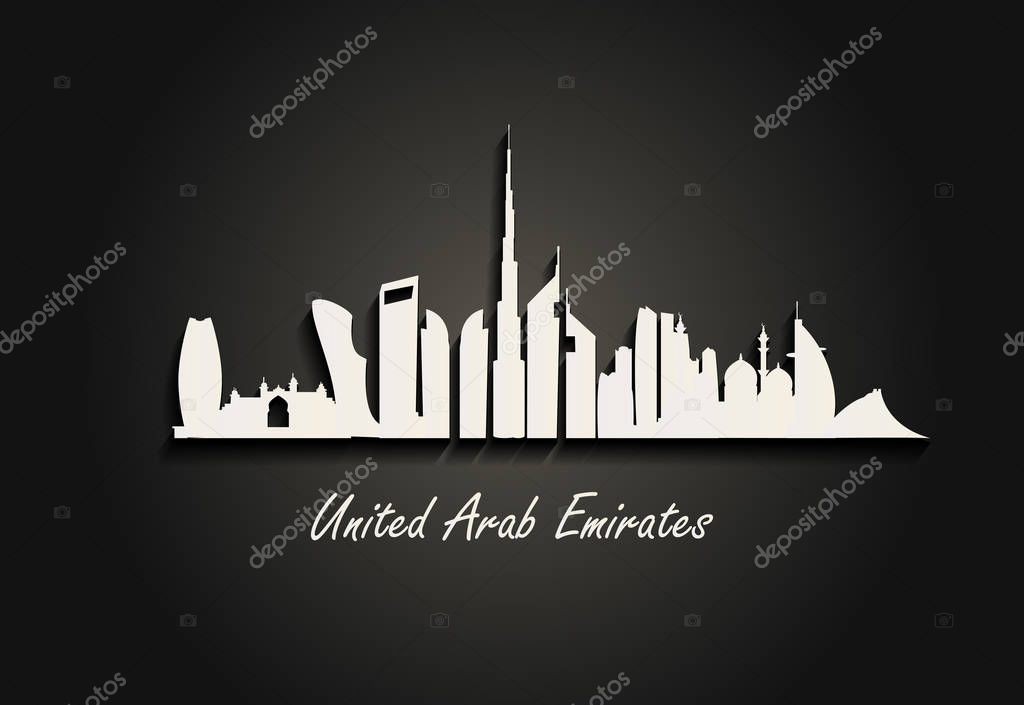 United Arab Emirates ( UAE ) National Day,  Vector illustration