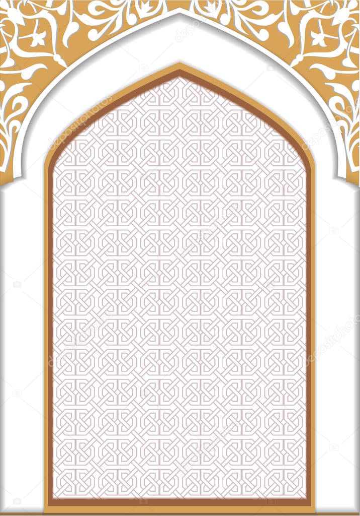 Beautiful Islamic geometric decoration suitable for use as a Ramadan kareem background 