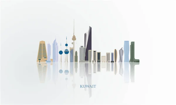 Vektor Ilustrasi Kuwait Happy National Day Becanda Latar Belakang Stok Vektor