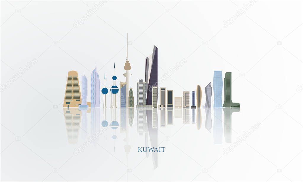 Vector illustration of Kuwait Happy National Day 25 Februay. background.