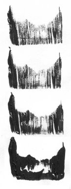 Çok yüksekliği çözünürlük. Geometrik graffiti arka plan. Petrol tuval inme etkisi ile duvar kağıdı. Beyaz kağıt üzerinde siyah akrilik boya kontur dokusu. Dağınık sanat. Görüntüyü. El yapımı Grunge.