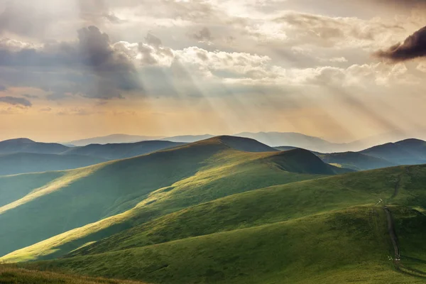 Güzel Dağ Manzaralı Ukrayna Karpatları Nda Yaz Mevsimi — Stok fotoğraf