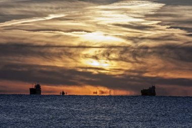 Baltık Denizi mistik günbatımı