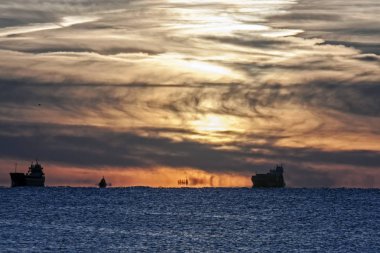 Baltık Denizi mistik günbatımı