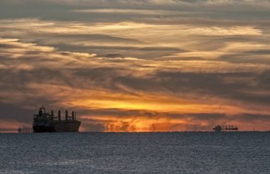 Baltık Denizi mistik günbatımı