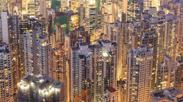 Foresta di cemento per entrambi i lati di Hong Kong Fotografia Stock