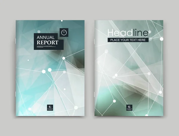 Abstract polygonal composition. Text frame surface. Green a4 brochure cover design. Title sheet model set. White space star ray icon. Modern vector front page. Ad banner form texture. Flier fiber font Royalty Free Stock Vectors