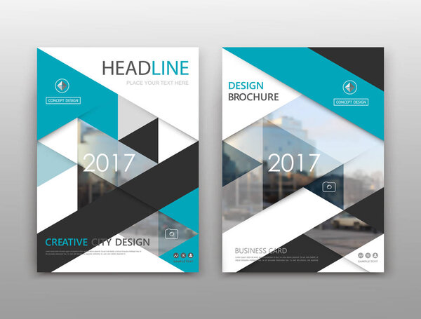 Abstract binder art. White a4 brochure cover design. Info banner frame. Text font. Title sheet model set. Modern vector front page. City view texture. Green figures mosaic icon. Fancy ad flyer fiber