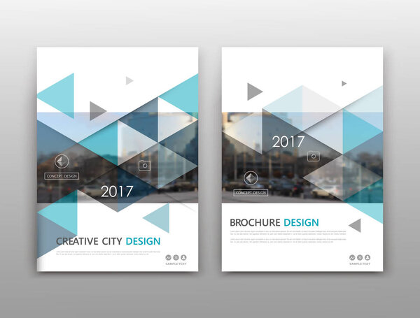 Abstract binder layout. White a4 brochure cover design. Fancy info text frame. Creative ad flyer font. Title sheet model set. Modern vector front page. City view banner. Blue figures mosaic icon fiber