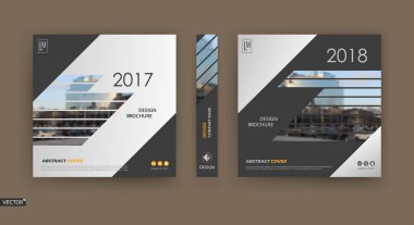 Soyut cümle. Beyaz, siyah broşür kapak tasarımı. Süslü bilgi başlık çerçevesi. Reklam afiş metin yazı tipi. Başlık sayfası modeli küme. Modern vektör ön sayfa. Yaratıcı şehir görünümü doku. Üçgen şekil görüntü simgesi