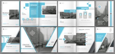 Soyut klasör sanatı. Beyaz a4 broşür kapağı tasarımı. Bilgi pankartı çerçevesi. Zarif reklam broşürü. Başlık sayfası modeli ayarlandı. Süslü baş sayfa vektörü. Şehir yazı tipi tanıtımı. Mavi çizgi, kare, pastil figürü simgesi