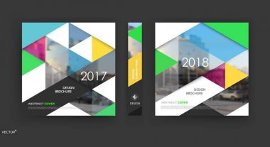 A4 broşür kapak tasarımı, bilgi başlık çerçevesi, başlık sayfası modeli set soyut süslü şablonu. Kentsel şehir sokak dokusu ile modern vektör ön sayfa. Reklam afiş yazı tipi yama üçgen mozaik simgesiyle
