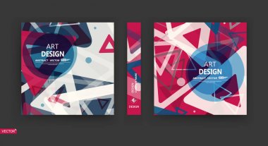 Soyut parlak a4 broşür kapak tasarımı. Mavi, pembe, beyaz bilgi başlık çerçevesi. Yama başlık sayfası modelini ayarlayın. Modern ön sayfa sanat. Zarif doku. Renkli şekil kutsal kişilerin resmi. Reklam afiş metin yazı tipi. Süslü lif